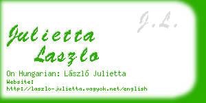 julietta laszlo business card